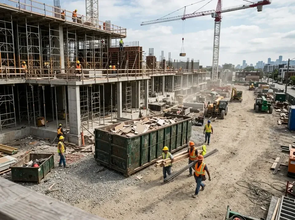 commercial-construction-site-w-002 — frequently asked questions, Low Cost Construction Dumpster Rental in Lake Elmo, MN